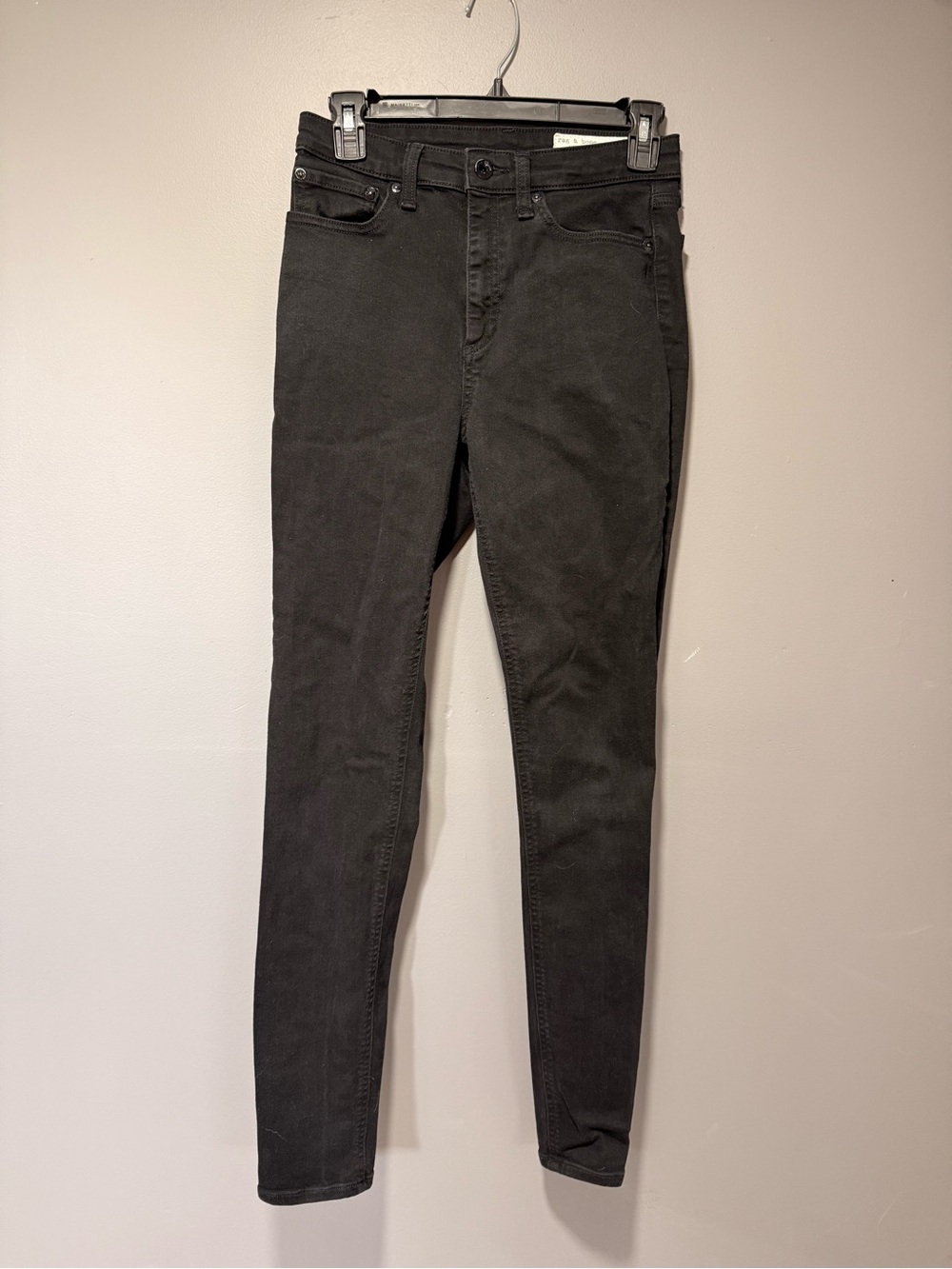rag & bone Black Skinny High-Rise Jeans
